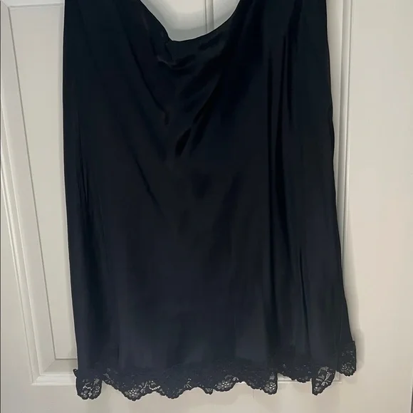 Anthropologie Tilda knee length slip skirt / Black Women's Skirt - Picture 5 of 9